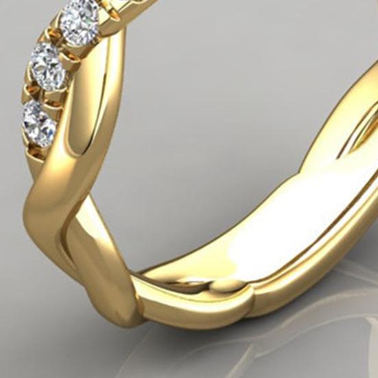 Обручальное кольцо витой сверкающий высококачественный браслет со стразами и костяшками ювелирных изделий