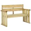 VidaXL Garden Bench 121 Cm Impregnated Pine Wood