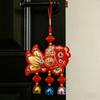 Flocking Lucky Bag Pendant Bell Tassels Spring Festival Pendants  Door Window Wall Decor
