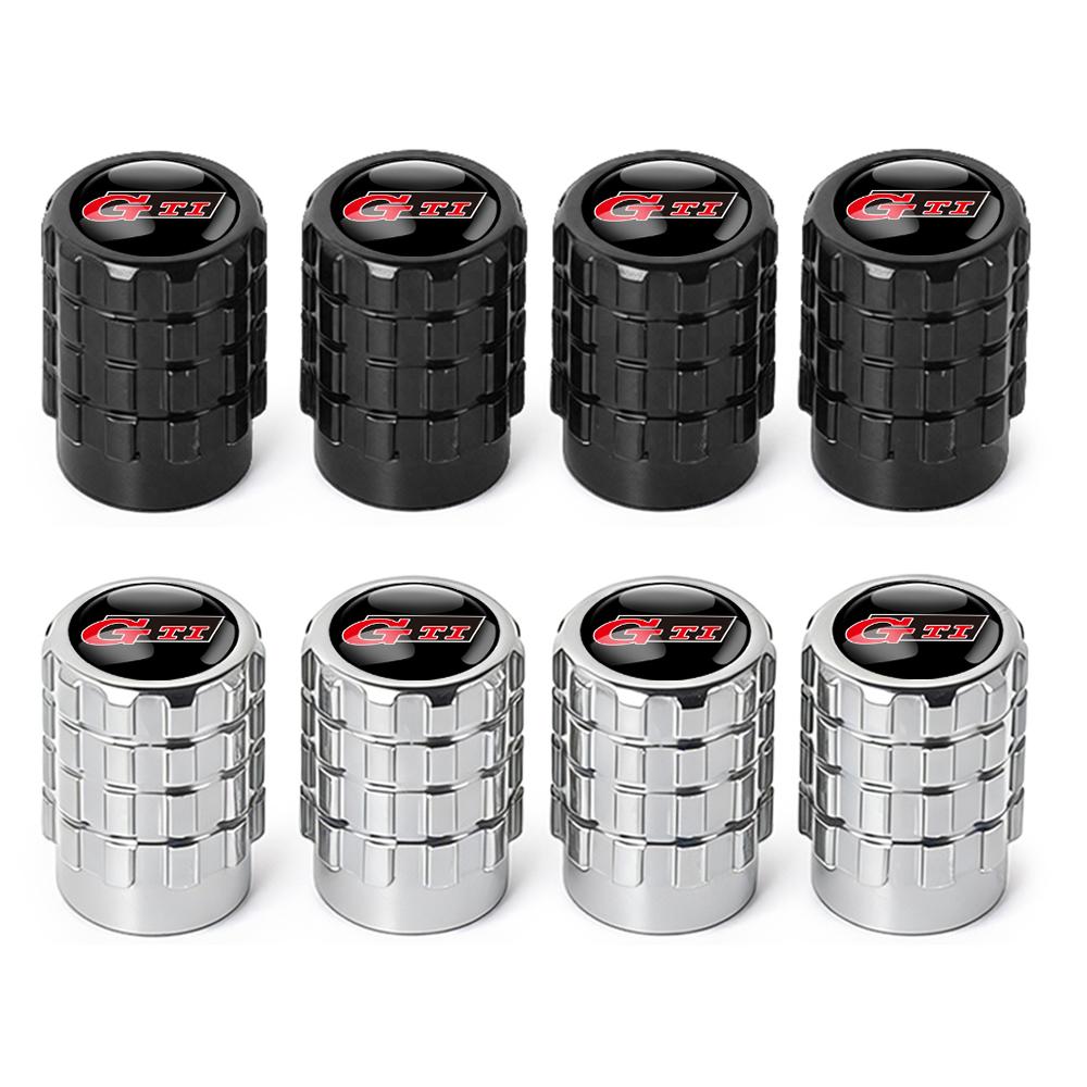 4Pcs Metal Car Tire Valve Stem Caps Auto Accessories For Volkswagen VW R Line Jetta GTI Golf 5 7 Caddy Passat b6 b8 Tiguan Polo zh2