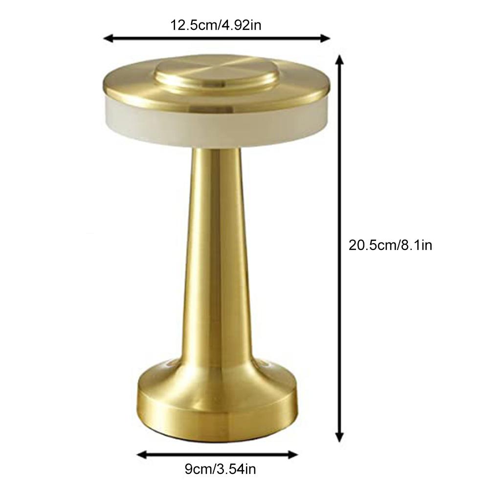 Портативная металлическая светодиодная настольная лампа с сенсорным датчиком, трехцветная регулировка температуры, перезаряжаемая ночная подсветка для бассейна