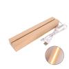 LED Night Light Base Rectangle Display Pedestal Faux Crystal Wooden Lighted Base Stand USB Charging Night Lamp Home Decor