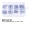 100/120Pcs Fishing Pin Connectors with Storage Box Mini Size Portable Hanging Fishing Snap Swivels Pins Fishing Accessories