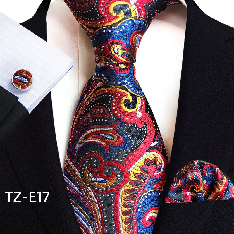 Paisley Waist Flower Men's Tie, Pocket Square, and Cufflinks Set - 2025 Edition