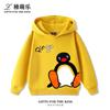 Kids Sport Pullover Hoodie With Pingu Penguin Graphic, Lovely Pingu Art, Warm Sweatshirt For Children Outdoor Sport And Home Daily Activities