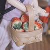 1/12 Cute Dollhouse Hand-Woven Vegetable Food Basket Dolls Miniature Decoration