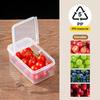 600 мл Контейнер для хранения продуктов Прозрачный Двухсекционный Крышка открывается на 90 градусов Штабелируемый Органайзер для холодильника Пикник Овощи