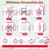 1/2/12Pcs Christmas Tree Ornament Glitter Christmas Tree Ball Ornament Artificial Flower Berry Snowflakes for Home Party Decor