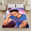 Harry Styles Print Flannel Blanket Cozy Warm Plush Throw Blanket For Bed Sofa Couch Indoor Household Use