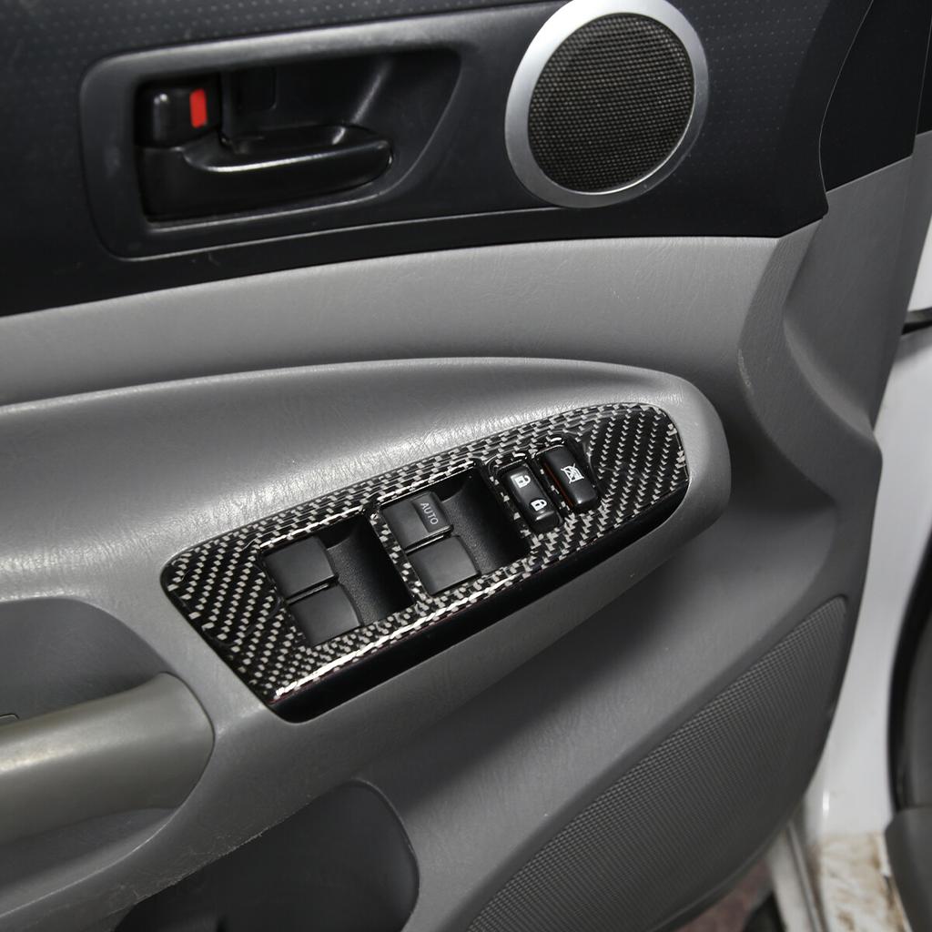 Carbon Fiber Window Lift Switch Button Panel Trim For Toyota Tacoma 11-15 US