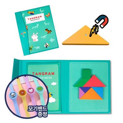 Genie Mac Tangram Magnetic Book Magnetic Tangram Играть в Танграм, популярные корейские головоломки