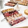 Rectangular Cake Tray Display Box with Clear Lid Acrylic Cake Holder Dustproof Cake Stand Suitable for Cake and Dessert
