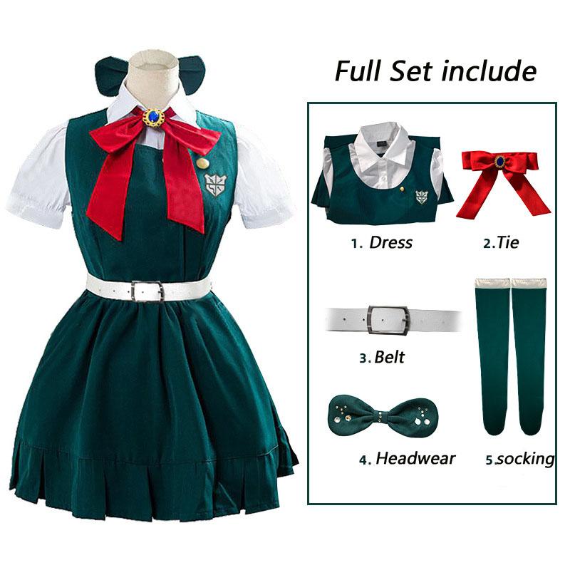 Аниме Danganronpa 2 Despair Sonia Nevermind Косплей школьный костюм для девочек JK School Uniform 5 шт. Полный комплект маскарадный костюм аниме