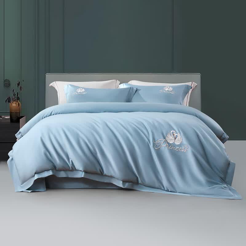 Mercury Home Textiles Набор постельного белья из 4 предметов из длинноволокнистого хлопка, 60 нитей