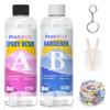 ProKKUV Resin Large Epoxy 237ml X Oz for Includes Silicone Mold and Keychain Popular Resin Highly DIY Craft Resin Mixed by Volume Liquid, Capacity,