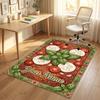 Foxes Moonlit Theme Soft Crystal Velvet Rug Custom Name & Text Print Non Slip Floor Rug for Bedroom Living Room