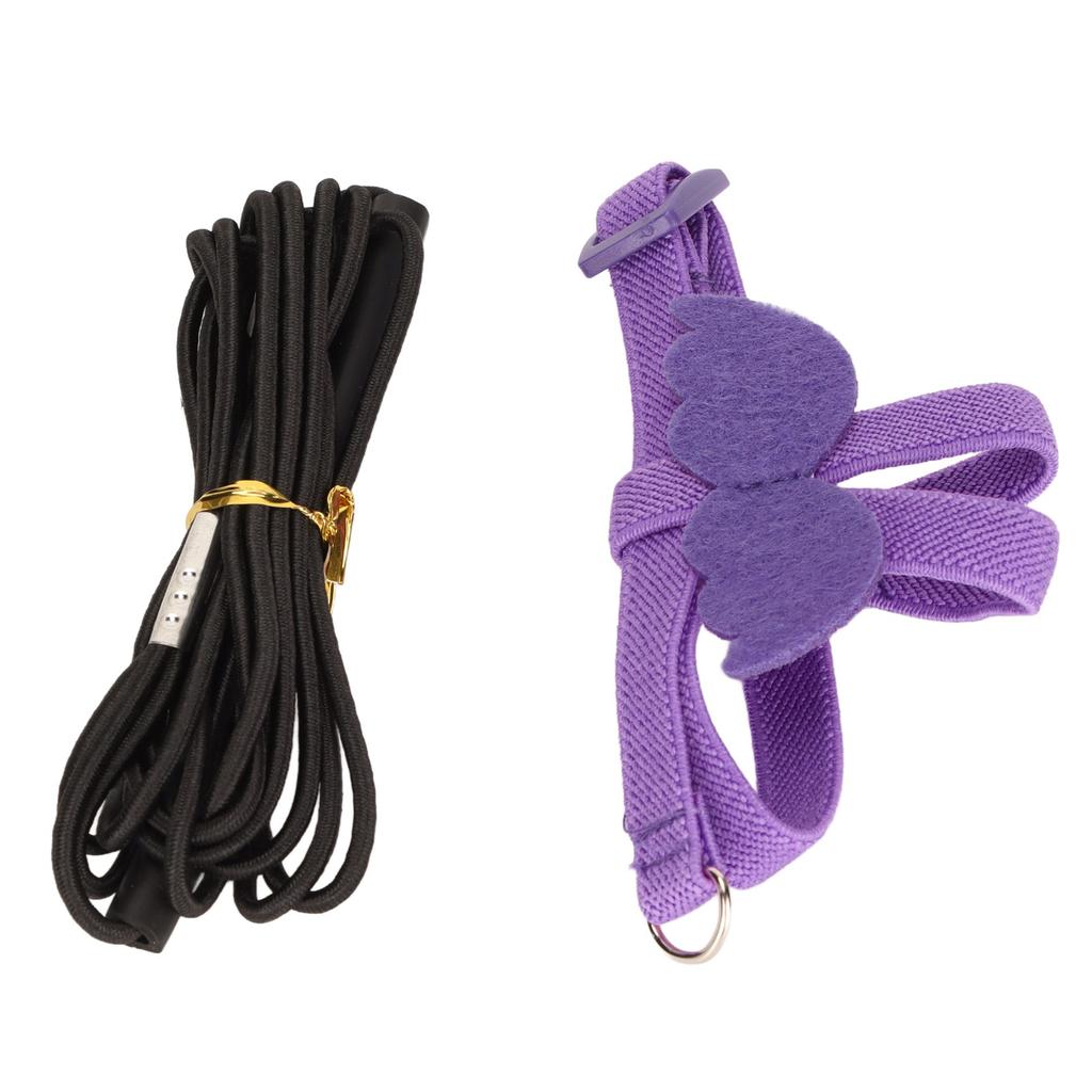 Bird Harness and Leash Super Light Adjustable Bite Resistant Parrot Harness Traction Rope with Cute