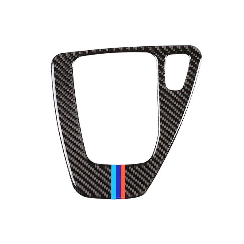 Car Carbon Fiber Gear Shift Control Panel Cover Trim For BMW 3 Series E90 E92 E93 2005 2006 2007 2008 2009 2010 2011