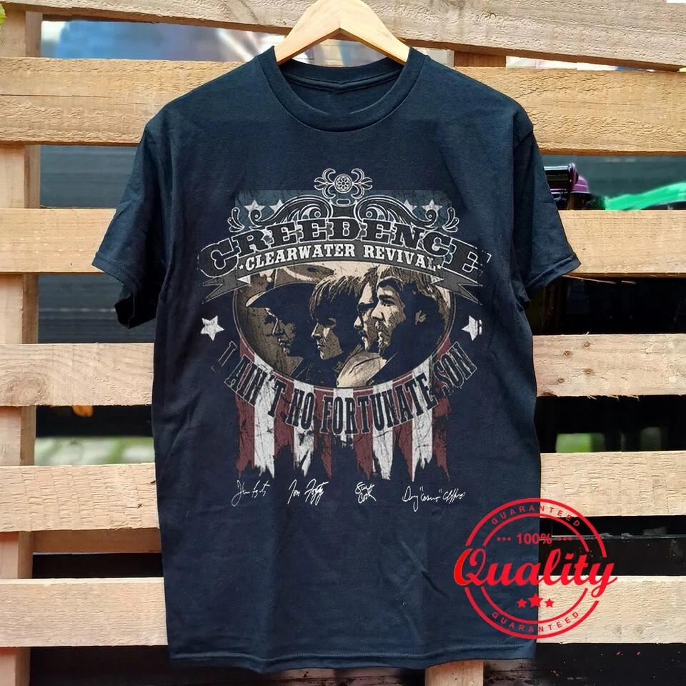 Редкая унисекс футболка CREEDENCE CLEARWATER REVIVAL Signature S - 5XL HS465