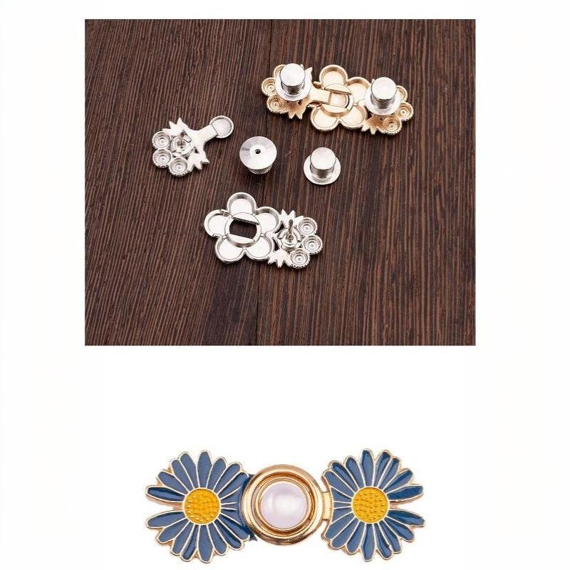 Various Cute Styles No Sew Waist Tightener Buttons Alloy Adjustable for Jeans Skirt Pants Waist Adjustment Accessory