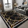 Boho Style Luxury Black Gold Carpets Living Room Bedroom Decoration High-grade Sofa Large Rugs Lounge Coffee Tables Mats Flannel
