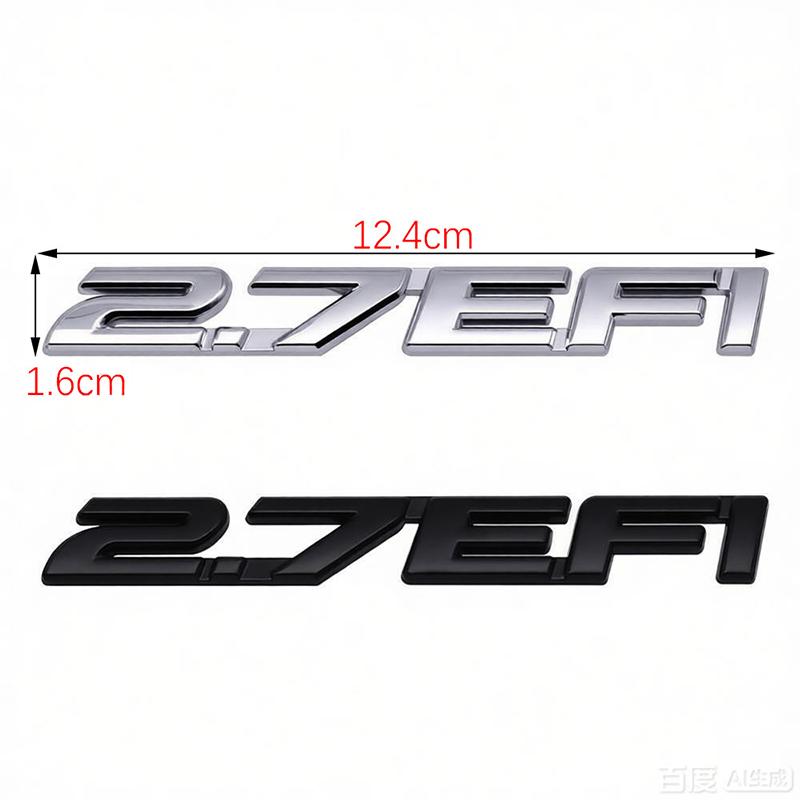 3D Metal 2.7 EFI Car Rear Trunk Emblem Badge Body Decal Exterior Stickers