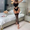 Sexy Fishnet Open-Crotch Suspender Bodysuit Lingerie (W815)