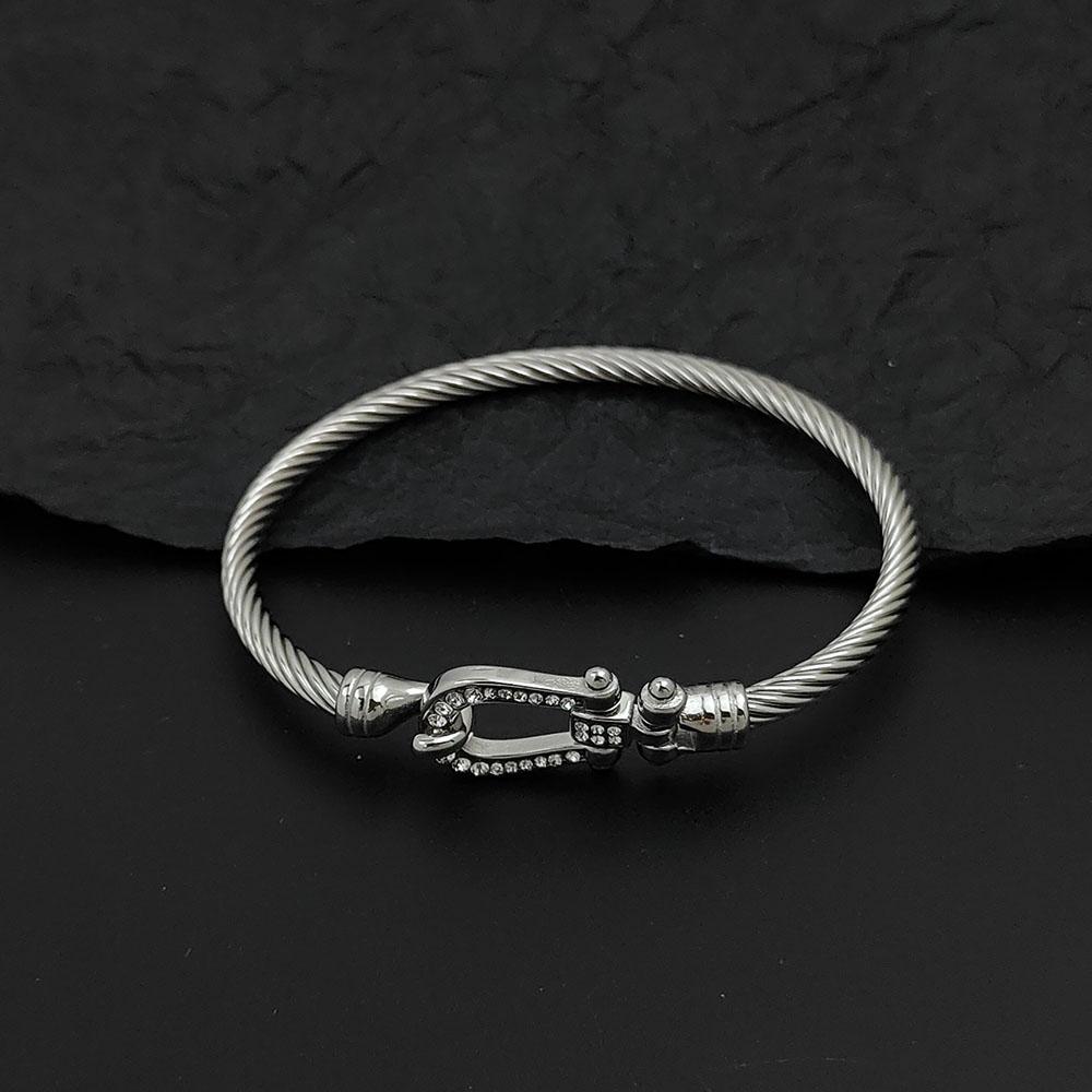 Fashionable Wire Horseshoe Stainless Steel Gold-plated Women's Bracelet Waterproof and Non-fading Bracelet Gift for Wife