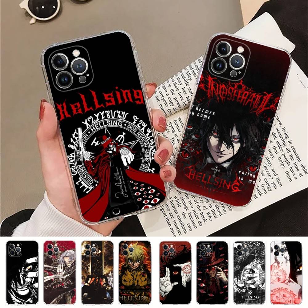 Хоррор Аниме Hellsing Для IPhone 11 12 13 14 15 16 17 Pro Max Plus 13 Mini Силиконовый Мягкий Прозрачный Задник