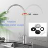 1Set Purifier Gooseneck Faucet Sink Reverse Osmosis Kitchen Water Filter Water Filtration System 304 Stainless Steel