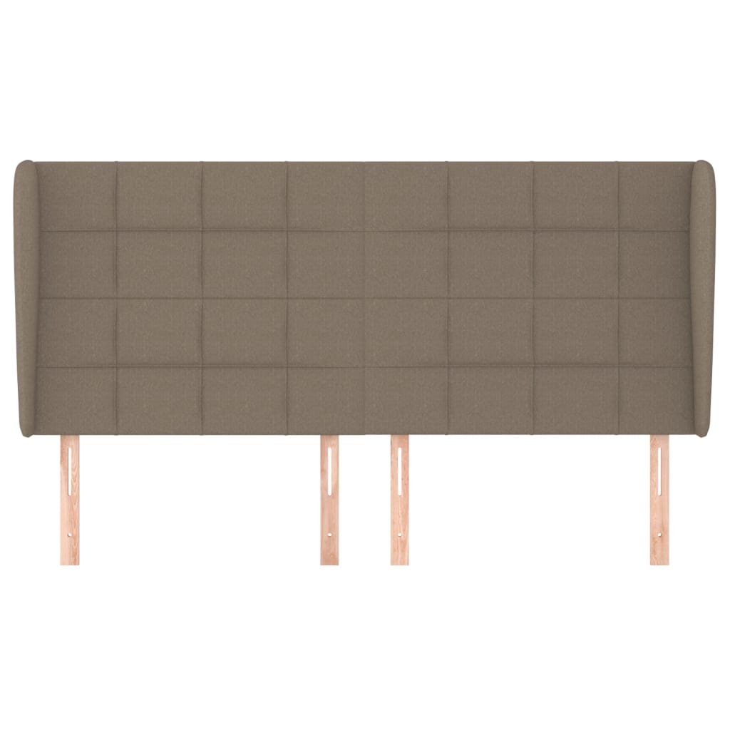 Vidaxl Zagłówek Uszak, Taupe, 183X23X118/128 Cm, Tkanina