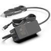Автомобильное зарядное устройство USB C мощностью 100 Вт для ноутбуков Dell Latitude/Dell XPS, Lenovo Thinkpad/Yoga/IdeaPad, MacBook Pro/Air, HP Spectre/Elitebook, LG Gram, Samsung Acer