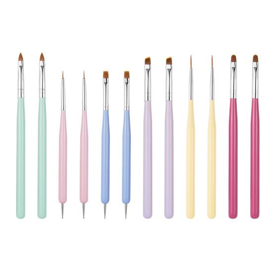 Набор кистей для дизайна ногтей Набор кистей для рисования на ногтях для гелевой и акриловой детализации