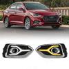 Для Hyundai Accent 2018 Дневные ходовые огни (DRL) Противотуманная фара Поворотник Автомобильный Мигающий Светодиод Для Автомобилей Автомобильный Свет Фары
