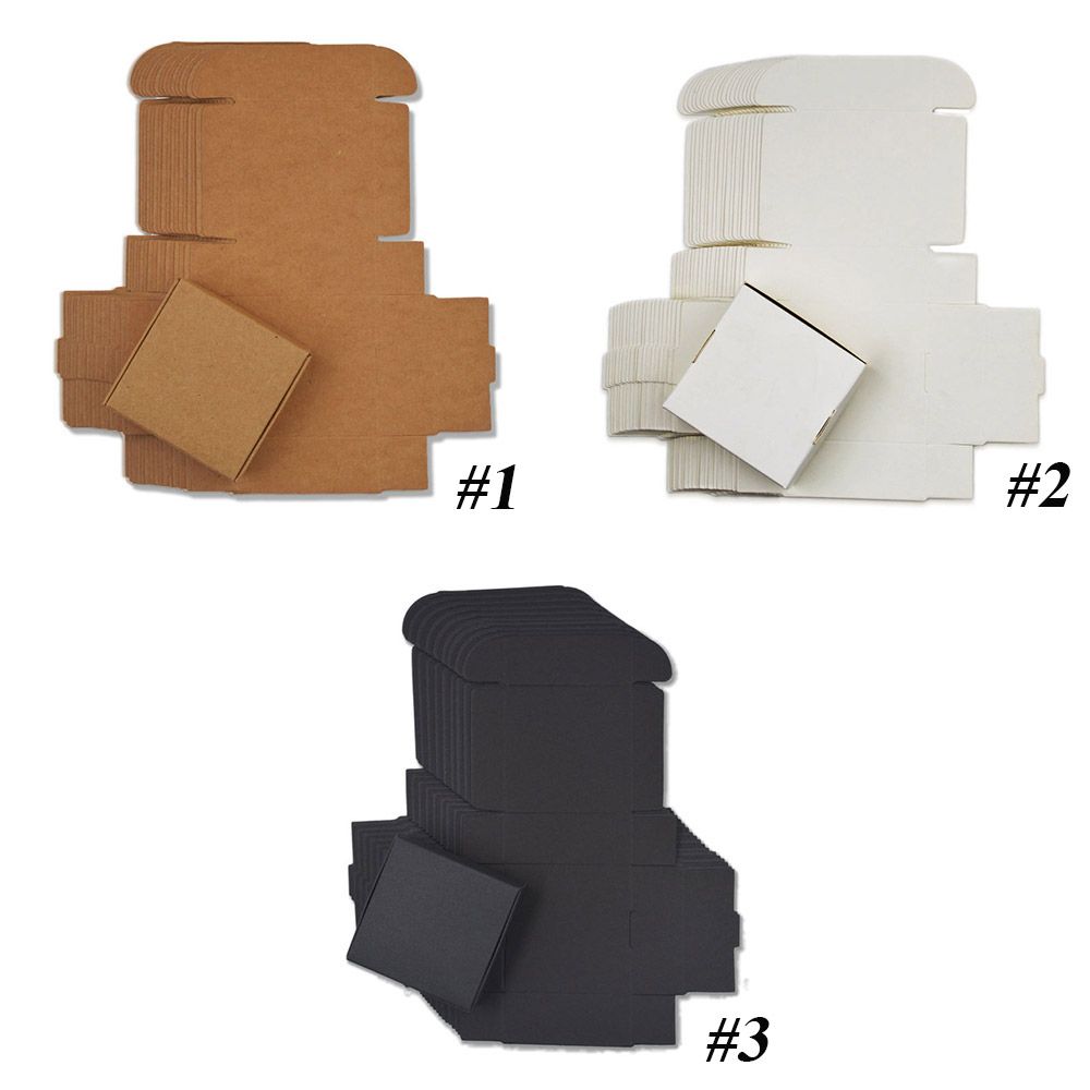 30 шт. Подарочная коробка с дном, маленькая квадратная, ручной работы, крафт-бумага, упаковка