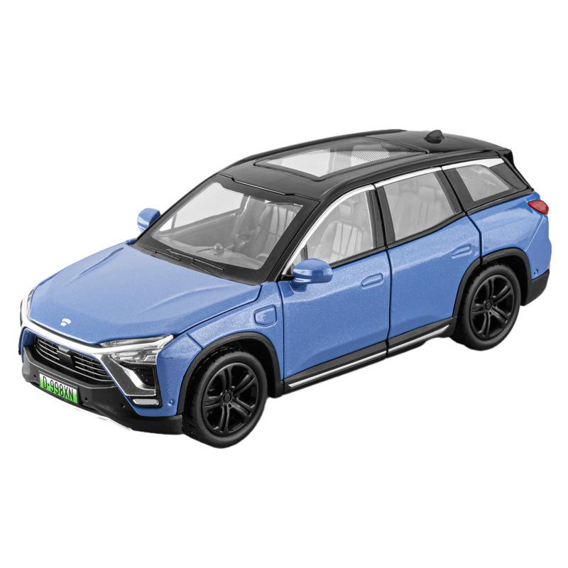 1/32 NIO ES8 SUV Alloy Car Model Toy Metal Diecast Simulation Off Road Vehicle Door Opened Pull Back Collection Toy for Boy Gift