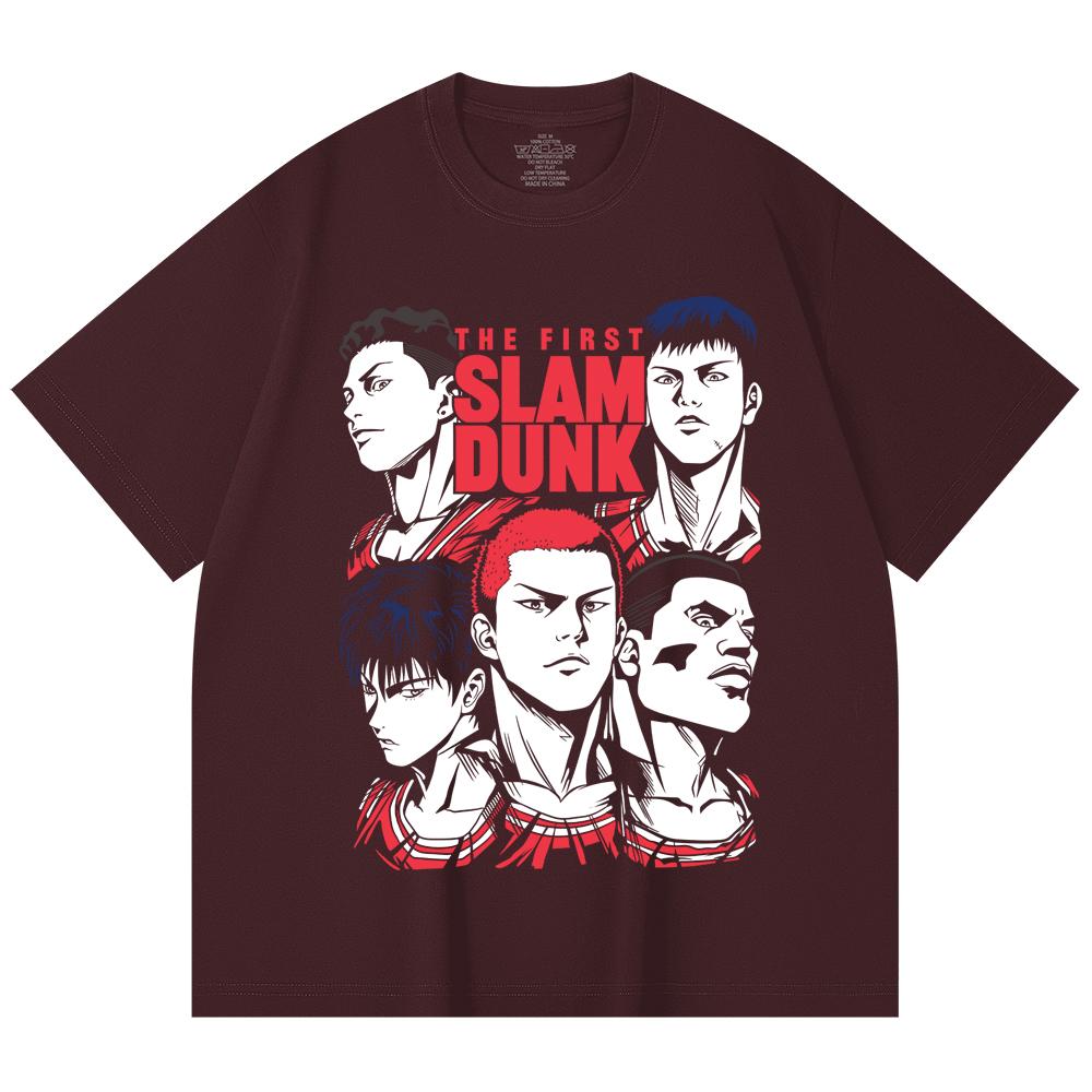 230 Gsm 100% Cotton Slam Dunk V6 Print Unisex Heavy Cotton T Shirt
