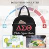 Delta Sigma Theta Sorority Insulated Lunch Bag Women Resuable Thermal Cooler Bento Tote Bag for Work Travel Picnic