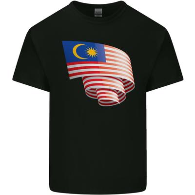Curled Malaysia Flag Malaysian Day Football Unisexs Light Cotton TShirt