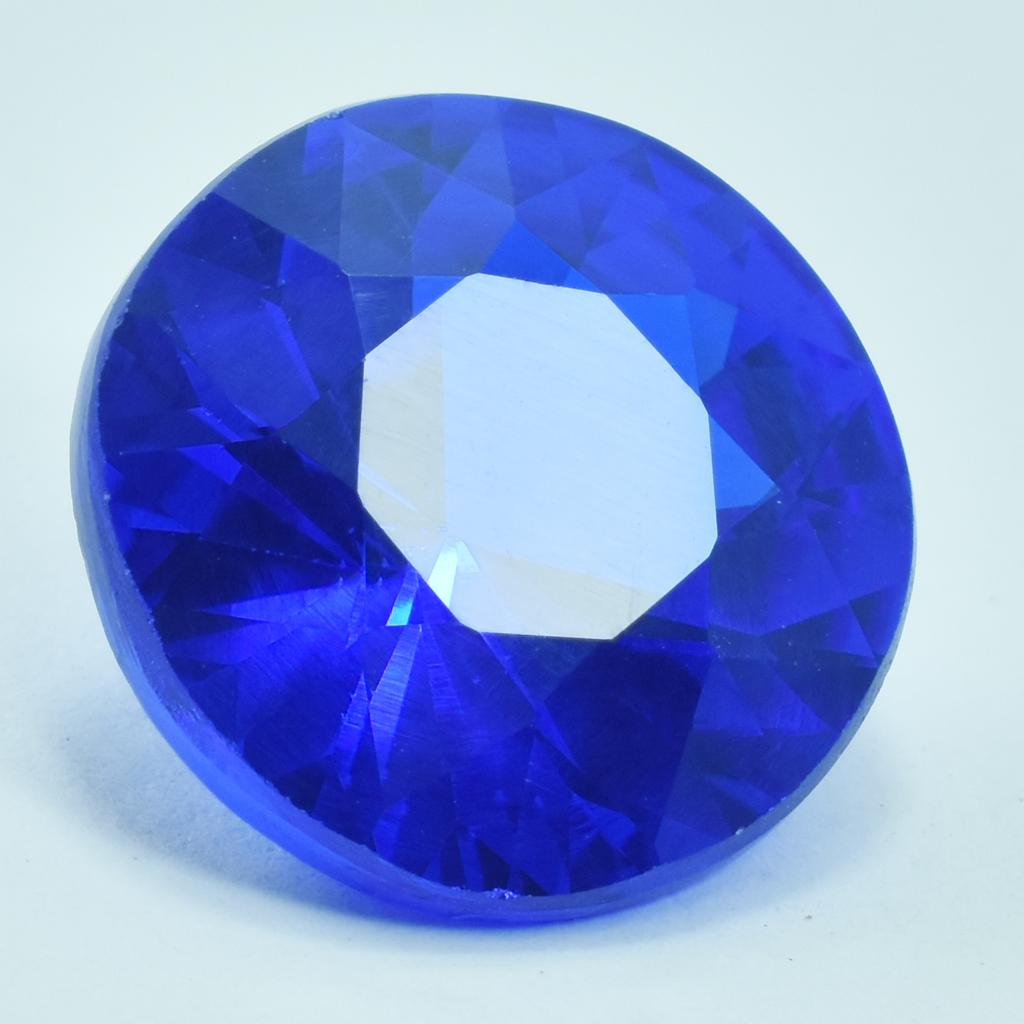 Natural Blue Sapphire Loose Gemstone Round Cut 10.25 ct September Birthstone for Gem Collections
