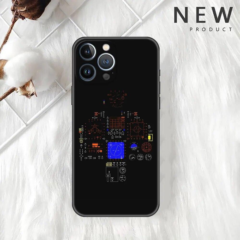 Чехол для Apple iPhone 11 13 12 14 Pro 7 Plus XR X XS Max 6 6S SE Phone Funda Aviation Самолет Вертолет Кабина Инструмент