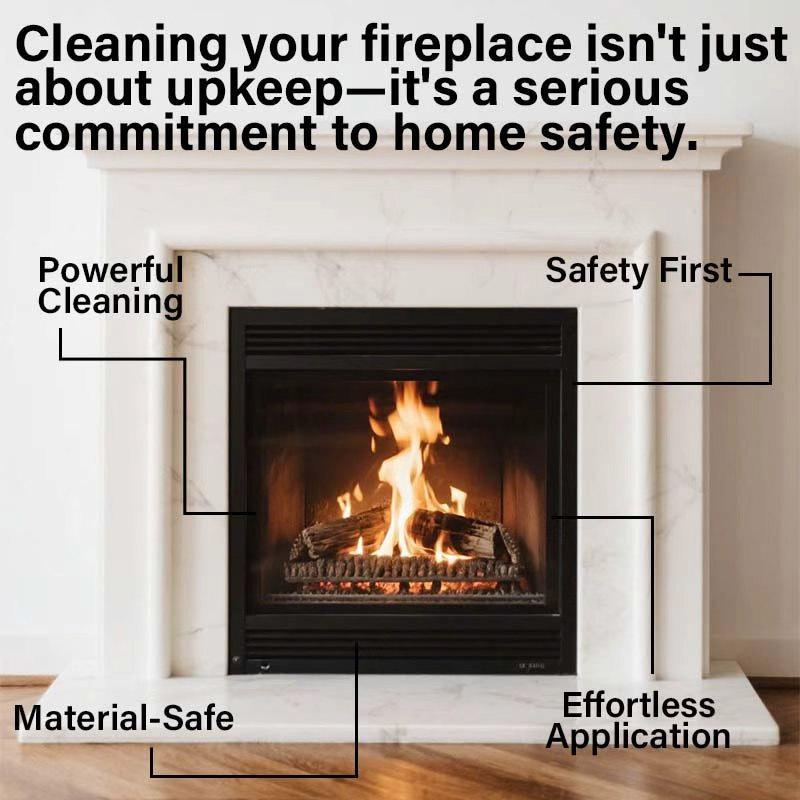 Fireplace Cleaner - Powerful Stain Removal for Hearth & Glass, Gentle Formula, Easy Use, Saves Time Effort