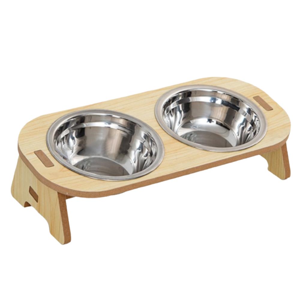 Деревянная миска для кошачьего корма Нескользящая миска для собачьего корма Практичный контейнер для кошачьего корма Дом