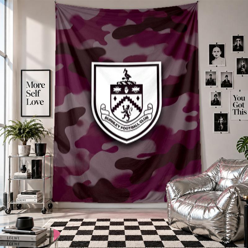 Burnley Football Wall Tapestry Home Decor Wall Hanging Cloth for Bedroom Living Room Background