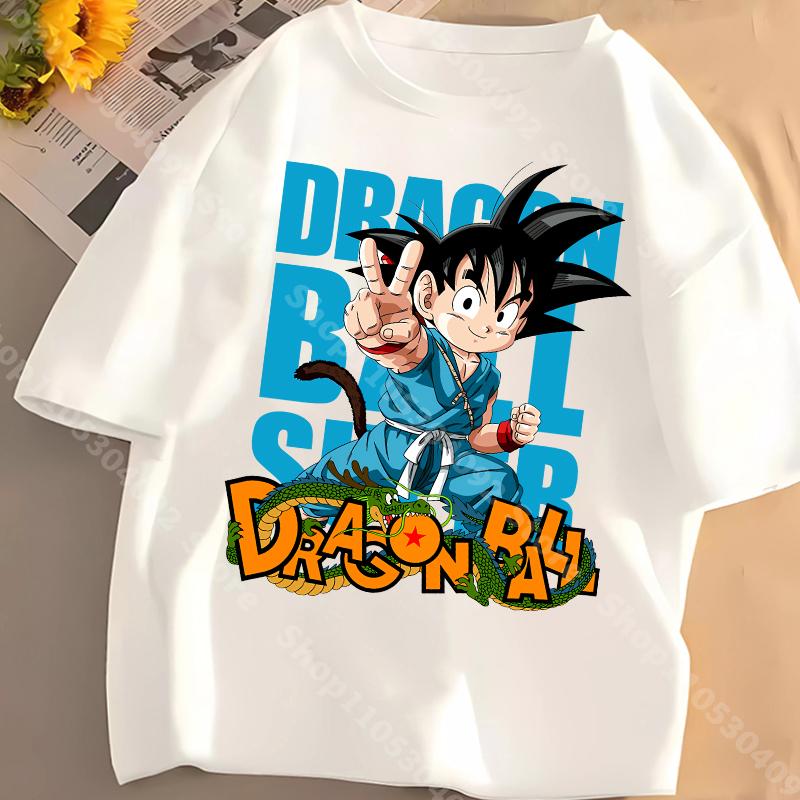 Dragon Ball Children Short Sleeve TShirt Boys Summer Casual Breathable Tees Anime Print Cotton Crew Neck Tops Cartoon Pullover