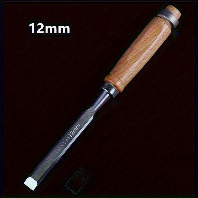 6/12/18/24 мм долото для резьбы по дереву, острое долото из хром-ванадиевой стали с ручкой, инструменты для резьбы по дереву для деревообработки, 1 шт.