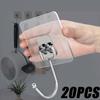 20pcs Transparent Hooks for Bathroom Self Adhesive Door Wall Hook Hanger Suction for Kitchen Storage Garlands Towel Hanging Hook