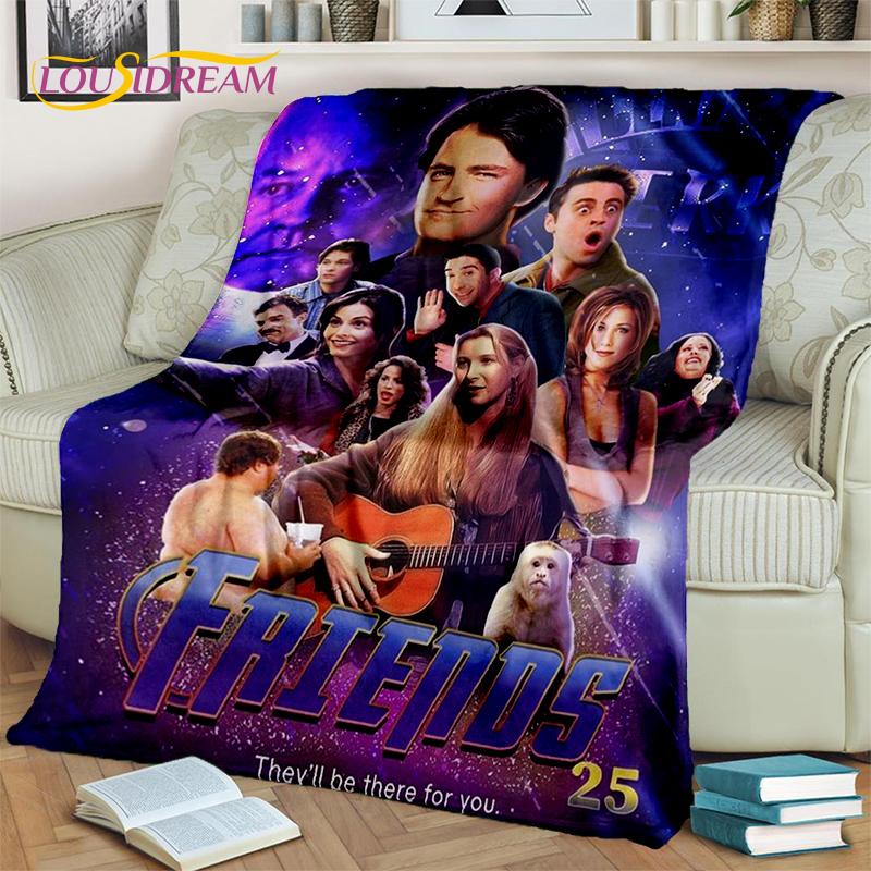 Классическое одеяло из сериала «Друзья» Central Perk, Мягкое плед-покрывало для дома, спальни, кровати, дивана, пикника, путешествий, офиса, Подарок для ребенка