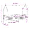 VidaXL Children's Bed Frames House Shape 80x200cm Solid Pine Wood, House Shape Bed Frame, Bed Frame for 850705