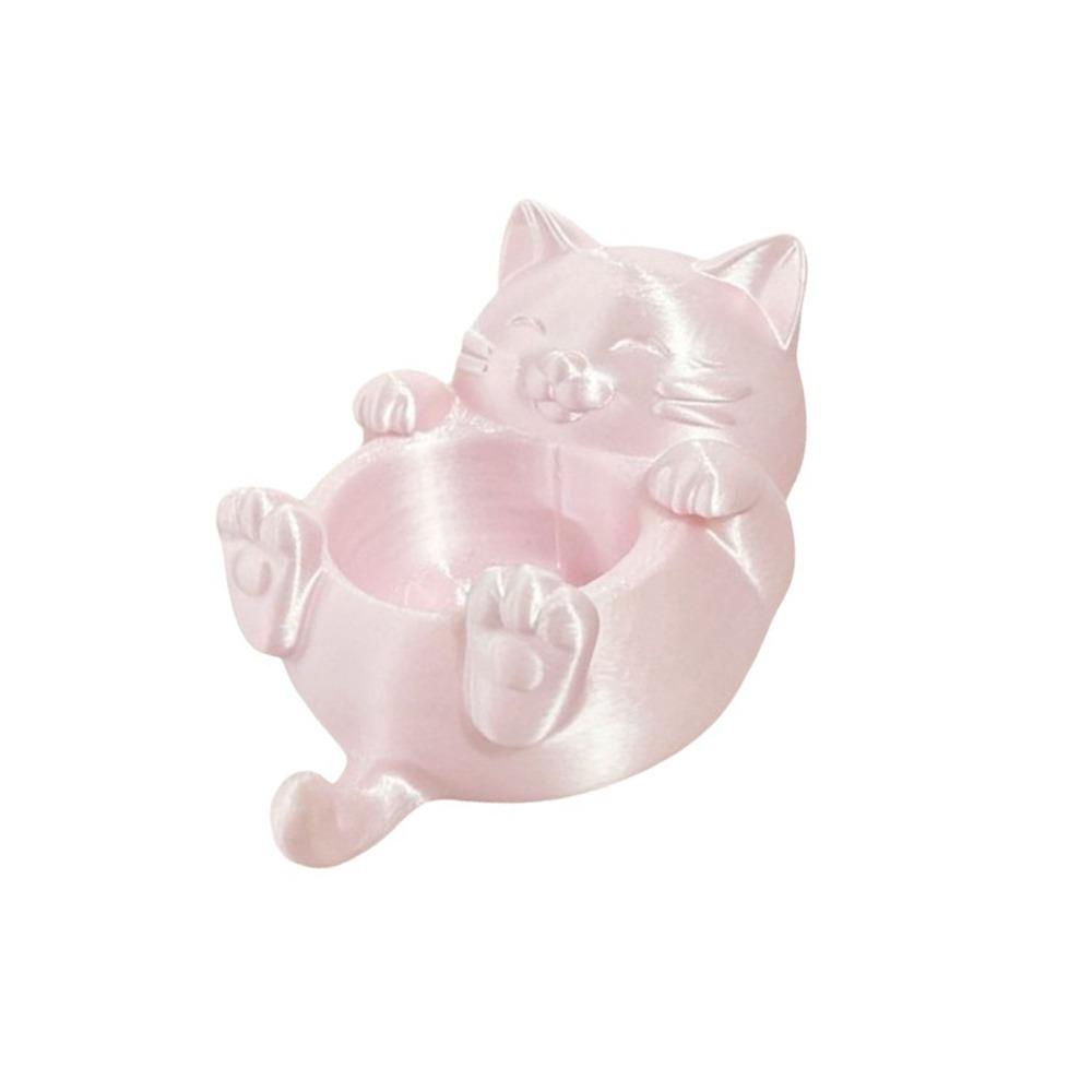 Cute 3D Printed Trinket Holder Plastic Jewelry Storage Box Modern Lucky Cat Storage Box  Office